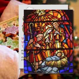 Cookie Exchange Stain Glass Nativity Aangepaste te