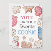 Cookie Exchange-tabelteken. Bedankkaart (Voorkant)