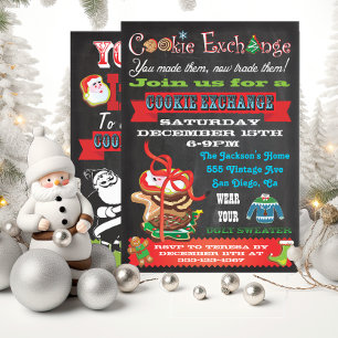 Cookie Exchange/ Ugly Sweater Party Invitations Kaart