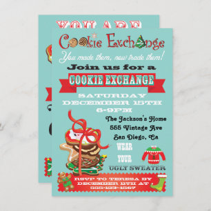 Cookie Exchange/ Ugly Sweater Party Invitations Kaart