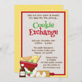 Cookie Exchange Uitnodiging Vakantie Uitnodiging (Voorkant / Achterkant)
