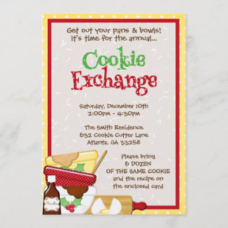 Cookie Exchange Uitnodiging Vakantie Uitnodiging