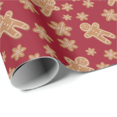 Cookie Exchange Vakantie Party Gingerbread Bourgog Cadeaupapier (Rol Hoek)