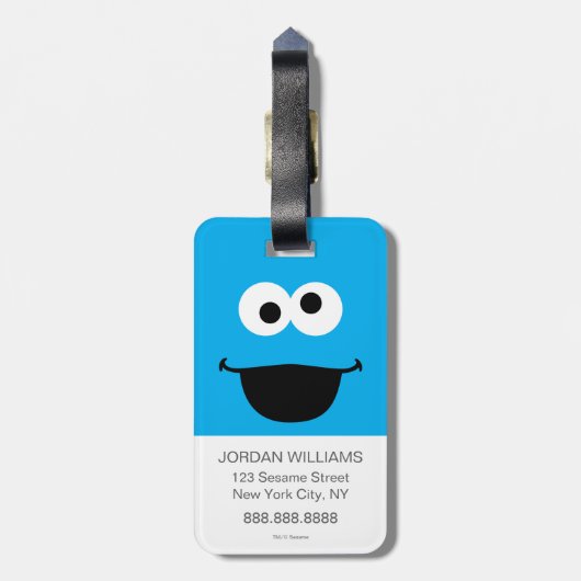 Cookie Face Art Bagagelabel (Achterkant verticaal)