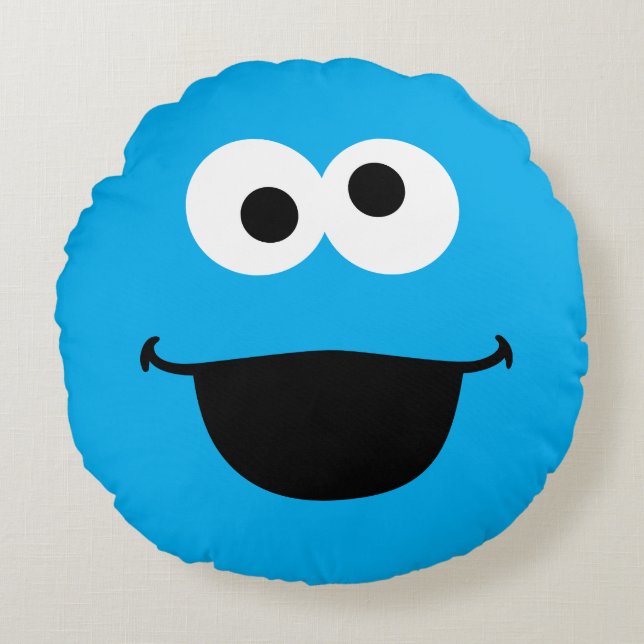 Cookie Face Art Rond Kussen (Voorkant)