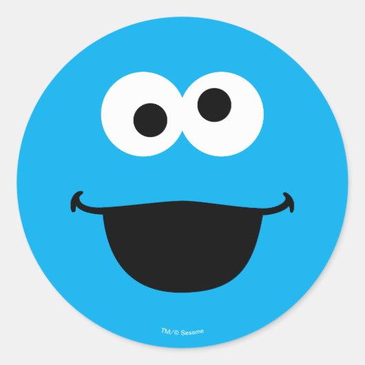 Cookie Face Kunst Ronde Sticker (Voorkant)