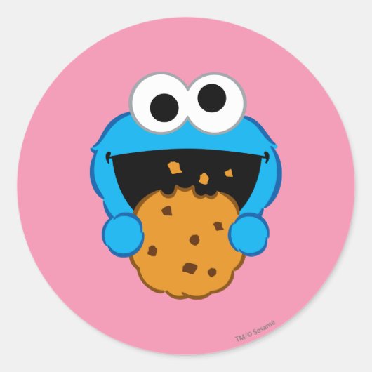 Cookie Face Ronde Sticker (Voorkant)