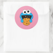 Cookie Face Ronde Sticker (Tas)