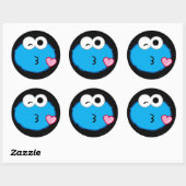 Cookie Face Throting a Kiss Ronde Sticker (Vel)