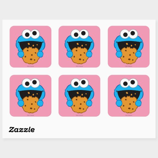 Cookie Face Vierkante Sticker (Vel)