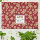 Cookie Factory familienaam Gingerbread Bourgondië Theedoek (Gevouwen)