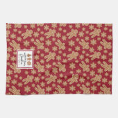 Cookie Factory familienaam Gingerbread Bourgondië Theedoek (Horizontaal)