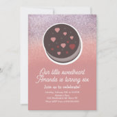 Cookie Faux Glitter Valentijnsdag Birthday Party Kaart (Voorkant)