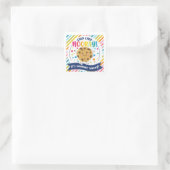 Cookie Favour Cadeau Zomervakantie Vierkante Sticker (Tas)