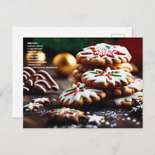 Cookie Feestdagenkaart (Voorkant / Achterkant)