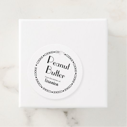 Cookie Flavor-label, Gourmet cookie label (In situ)