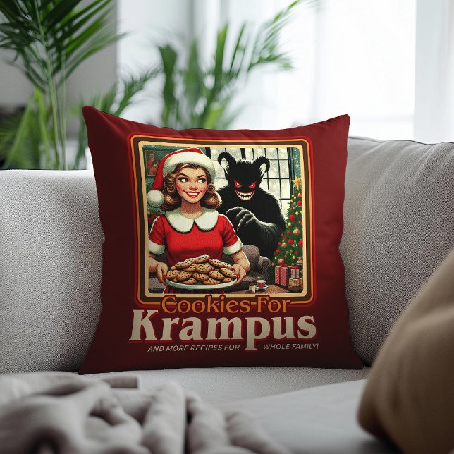 Cookie For Krampus Merry Krampus Christmas Horror Kussen (Creator heeft geüpload)