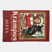 Cookie For Krampus Merry Krampus Christmas Horror Theedoek (Horizontaal)