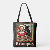 Cookie For Krampus Merry Krampus Christmas Horror Tote Bag (Achterkant)