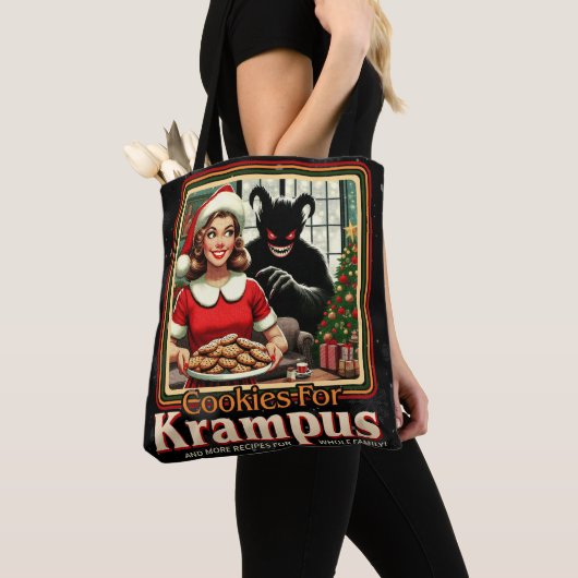 Cookie For Krampus Merry Krampus Christmas Horror Tote Bag (Dichtbij)