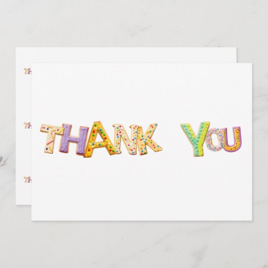 COOKIE FROSTING EXTREME FONT BEDANKKAART (Voorkant / Achterkant)