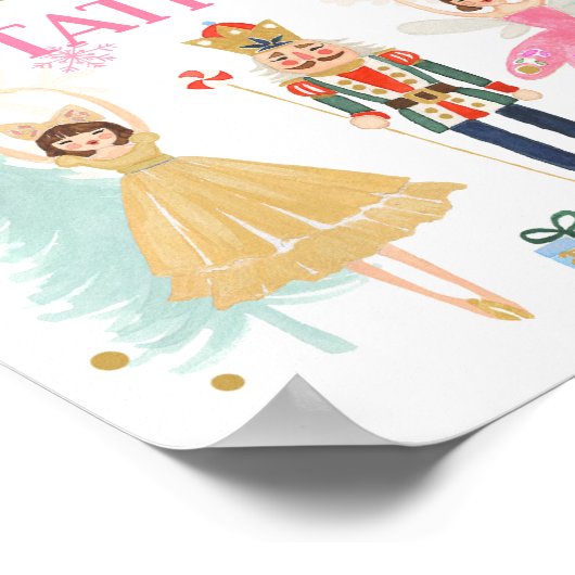 Cookie Frosting Station Nutkraker Ballerina Girl Poster (Hoek)