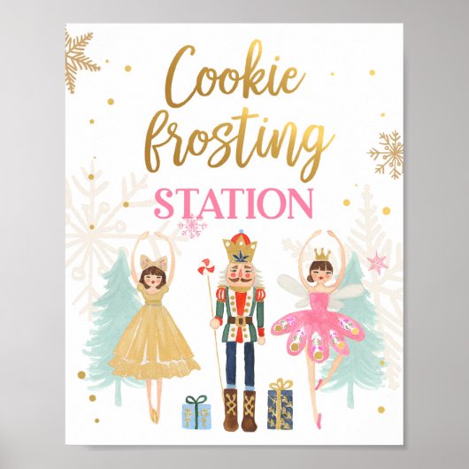 Cookie Frosting Station Nutkraker Ballerina Girl Poster (Voorkant)