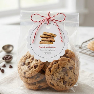 COOKIE gebakken met liefde Vakantie bakkers Favor Bedankjes Labels