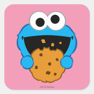 Cookie Gezicht Vierkante Sticker