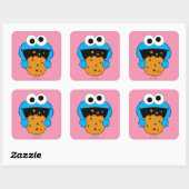 Cookie Gezicht Vierkante Sticker (Vel)