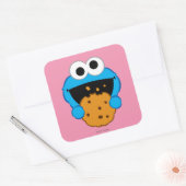 Cookie Gezicht Vierkante Sticker (Envelop)