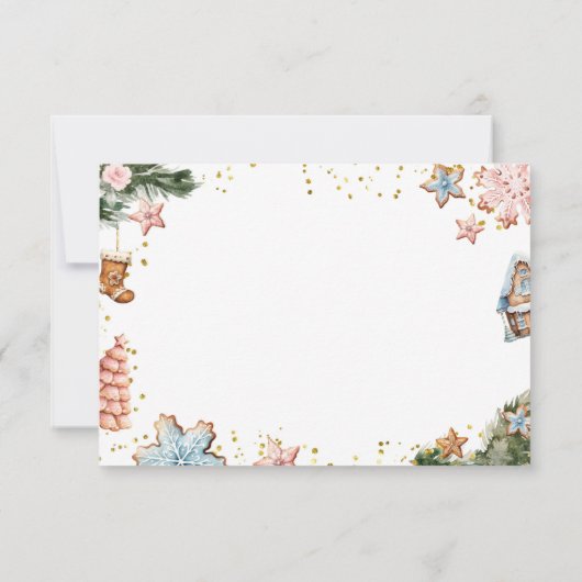 Cookie Gingerbread Geslacht Reveal Dank u kaart (Achterkant)