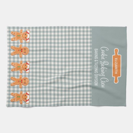 Cookie Green Gingerbrood Monogram Baking Theedoek (Horizontaal)