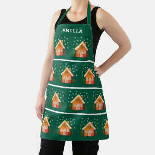 Cookie House Snowflakes Familie Kerstmis Schort