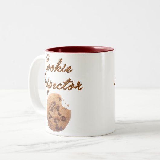Cookie Inspector Tweekleurige Koffiemok (Voorkant links)