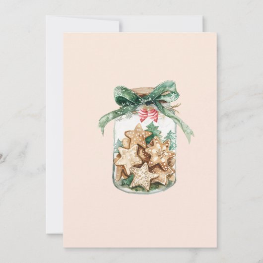 Cookie Jar kerstfeest Kaart (Achterkant)