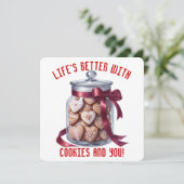 Cookie Jar - Valentijnsdag Kaart (Staand voorkant)