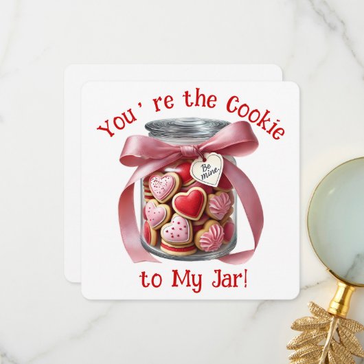 Cookie Jar - Valentijnsdagkaart Bedankkaart (Voorkant / Achterkant in situ)