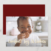 Cookie Joy Kerstfeestdag Feestdagenkaart (Voorkant / Achterkant)