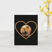 Cookie Kat Met Een Hart  Kaart (Gele Bloem)