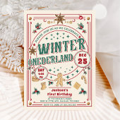 Cookie Kerst Winter ONEderland Verjaardag Kaart
