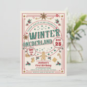Cookie Kerst Winter ONEderland Verjaardag Kaart (Staand voorkant)