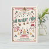 Cookie Kerstmis Oh Wat Een Leuke Verjaardag Kaart (Staand voorkant)