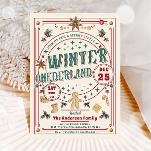 Cookie Kerstmis Winter ONEderland Verjaardag Kaart