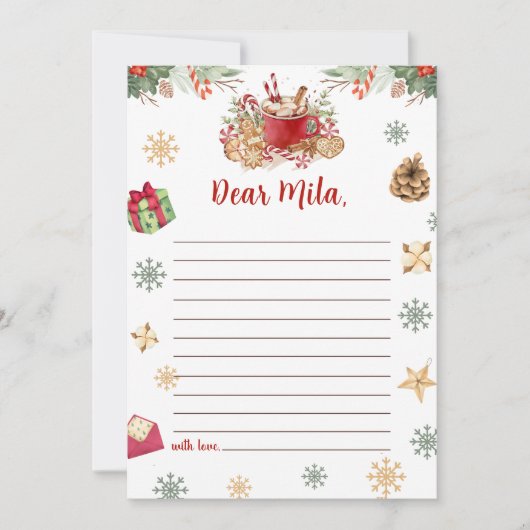 Cookie Kersttijd Capsule Note Bericht Kaart (Voorkant)