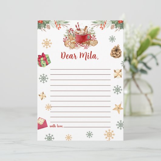 Cookie Kersttijd Capsule Note Bericht Kaart (Staand voorkant)