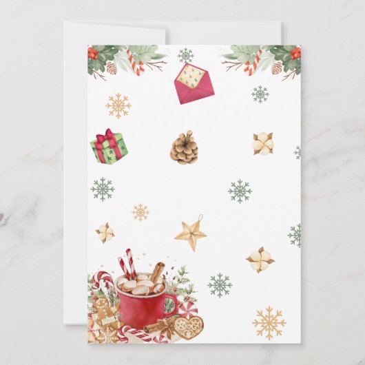 Cookie Kersttijd Capsule Note Bericht Kaart (Achterkant)