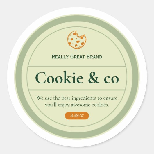 Cookie Labels, Yoghurt Labels, Labels Voor Potten (Voorkant)