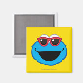 Cookie  Lachend gezicht met zonnebril Magneet (Voorkant / Achterkant)
