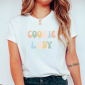 Cookie Lady Kleurrijke Vrouwen T-Shirt